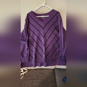 Liz Claiborne Deep Purple Knit Top